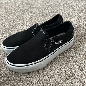 Platform black Slip on Vans